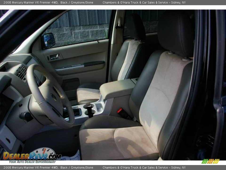 2008 Mercury Mariner V6 Premier 4WD Black / Greystone/Stone Photo #3