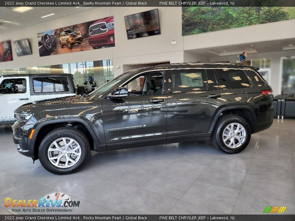 2022 Jeep Grand Cherokee L Limited 4x4 Rocky Mountain Pearl / Global Black Photo #3
