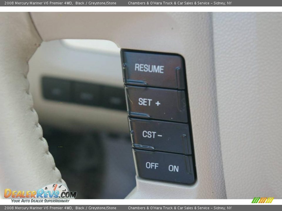 2008 Mercury Mariner V6 Premier 4WD Black / Greystone/Stone Photo #7