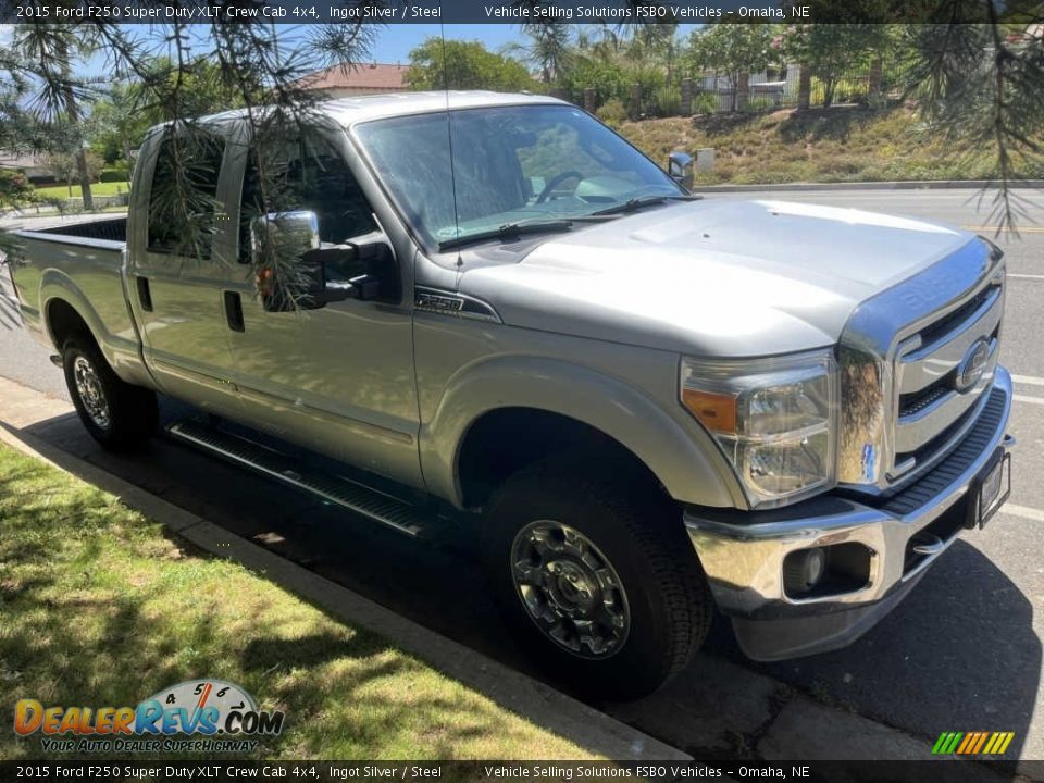 2015 Ford F250 Super Duty XLT Crew Cab 4x4 Ingot Silver / Steel Photo #1