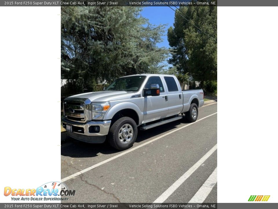 2015 Ford F250 Super Duty XLT Crew Cab 4x4 Ingot Silver / Steel Photo #2