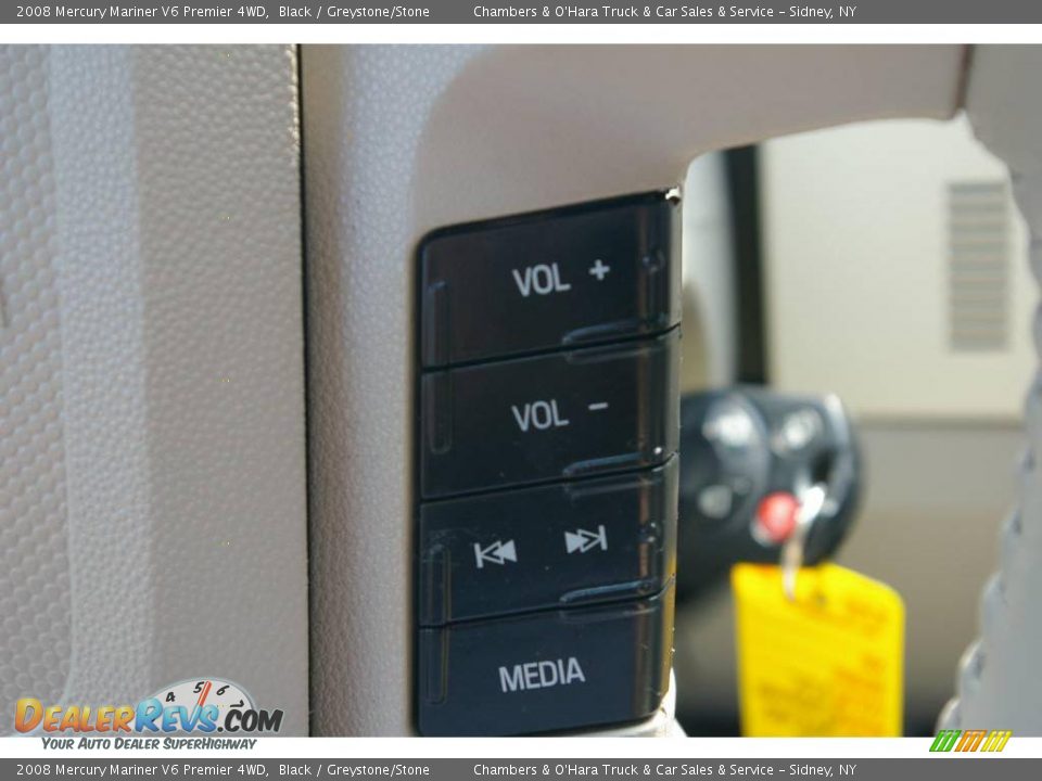 2008 Mercury Mariner V6 Premier 4WD Black / Greystone/Stone Photo #8