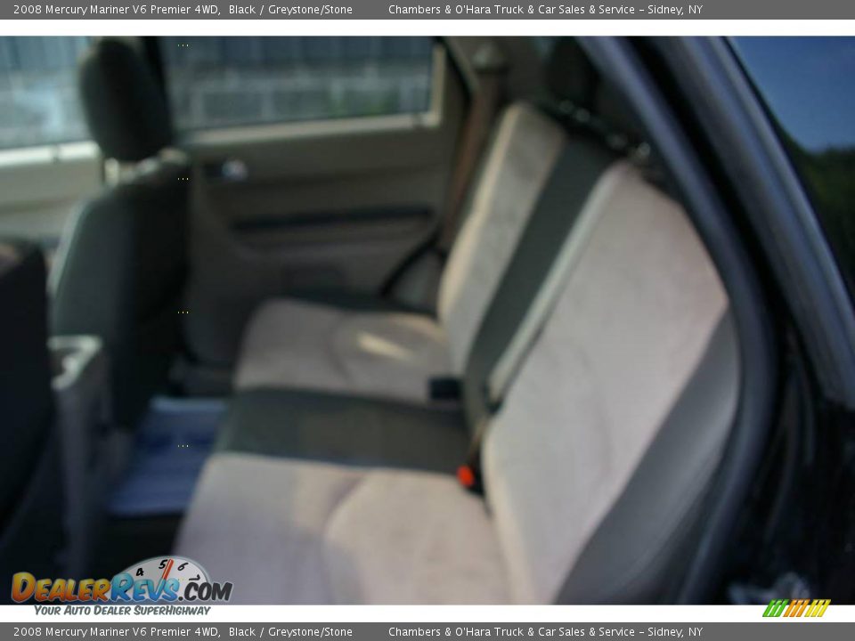 2008 Mercury Mariner V6 Premier 4WD Black / Greystone/Stone Photo #9