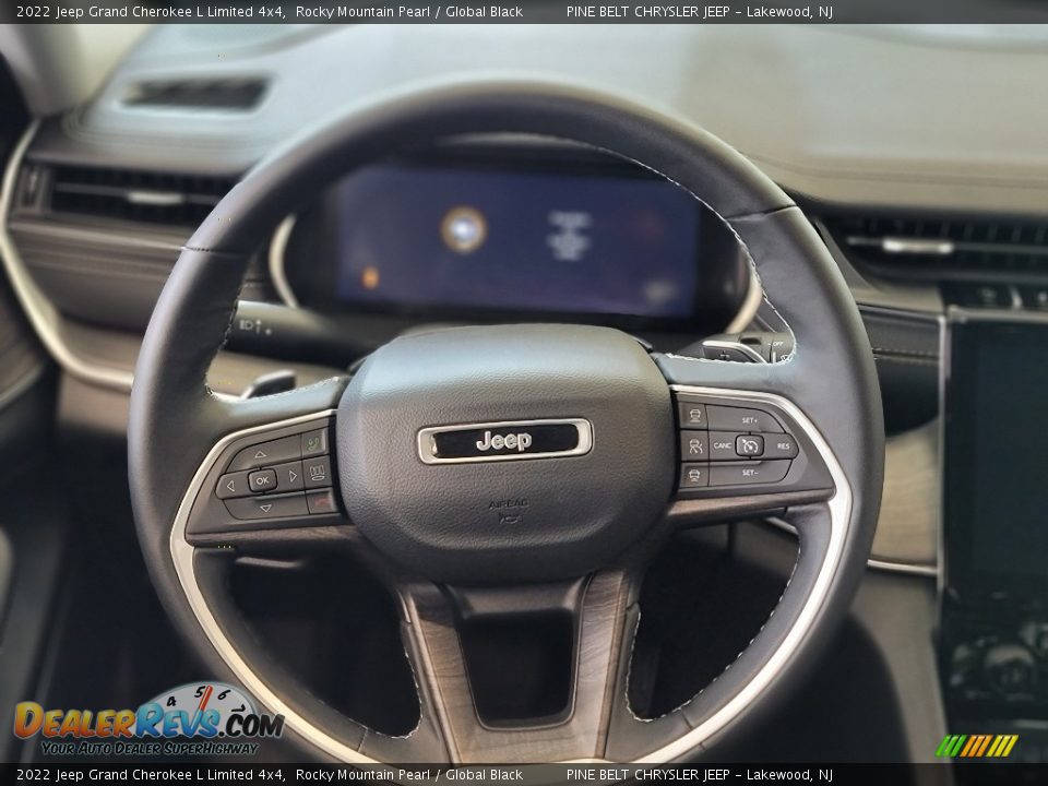 2022 Jeep Grand Cherokee L Limited 4x4 Rocky Mountain Pearl / Global Black Photo #10