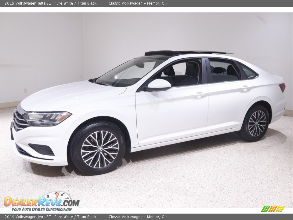 2019 Volkswagen Jetta SE Pure White / Titan Black Photo #3