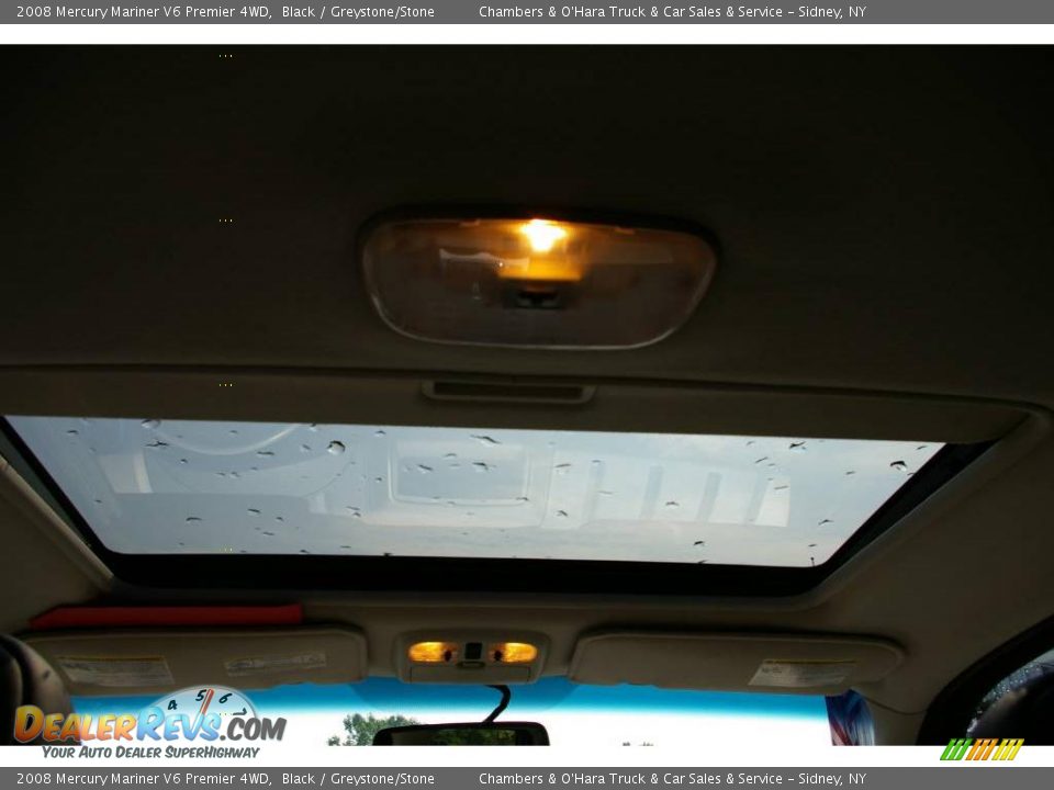 2008 Mercury Mariner V6 Premier 4WD Black / Greystone/Stone Photo #12