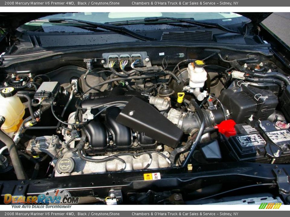 2008 Mercury Mariner V6 Premier 4WD Black / Greystone/Stone Photo #17