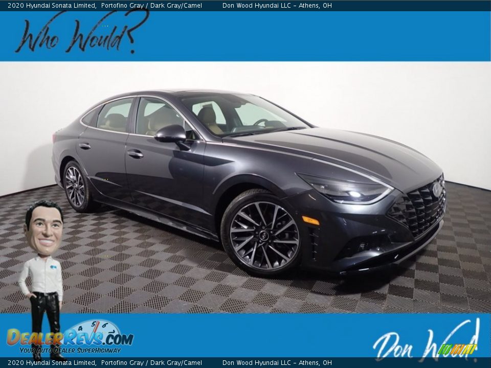 2020 Hyundai Sonata Limited Portofino Gray / Dark Gray/Camel Photo #1