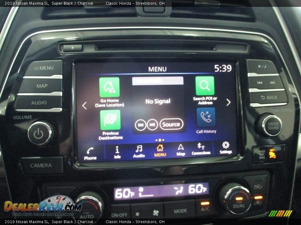 2019 Nissan Maxima SL Super Black / Charcoal Photo #36