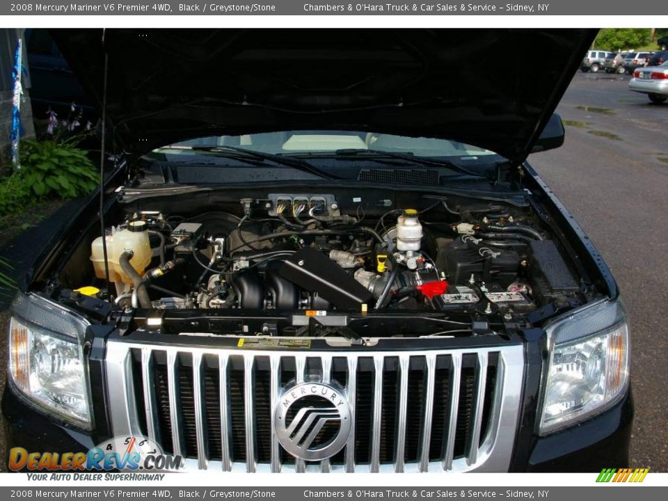 2008 Mercury Mariner V6 Premier 4WD Black / Greystone/Stone Photo #18