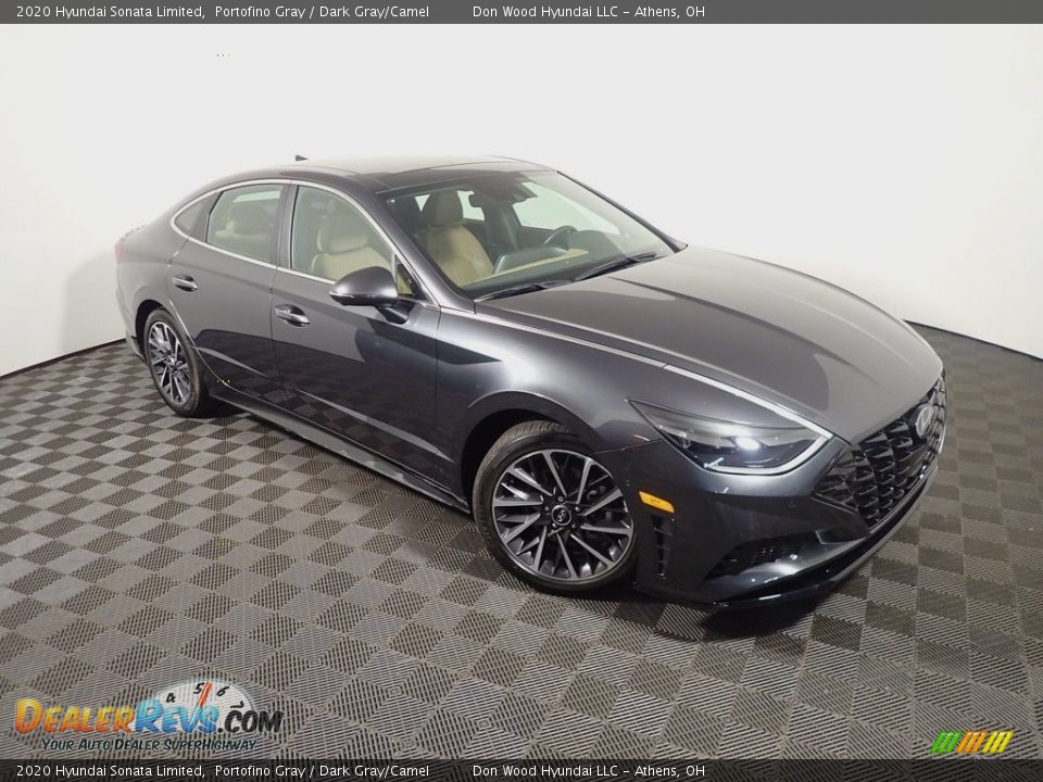2020 Hyundai Sonata Limited Portofino Gray / Dark Gray/Camel Photo #5