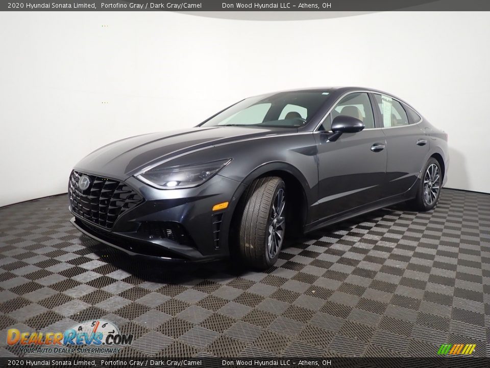 2020 Hyundai Sonata Limited Portofino Gray / Dark Gray/Camel Photo #10