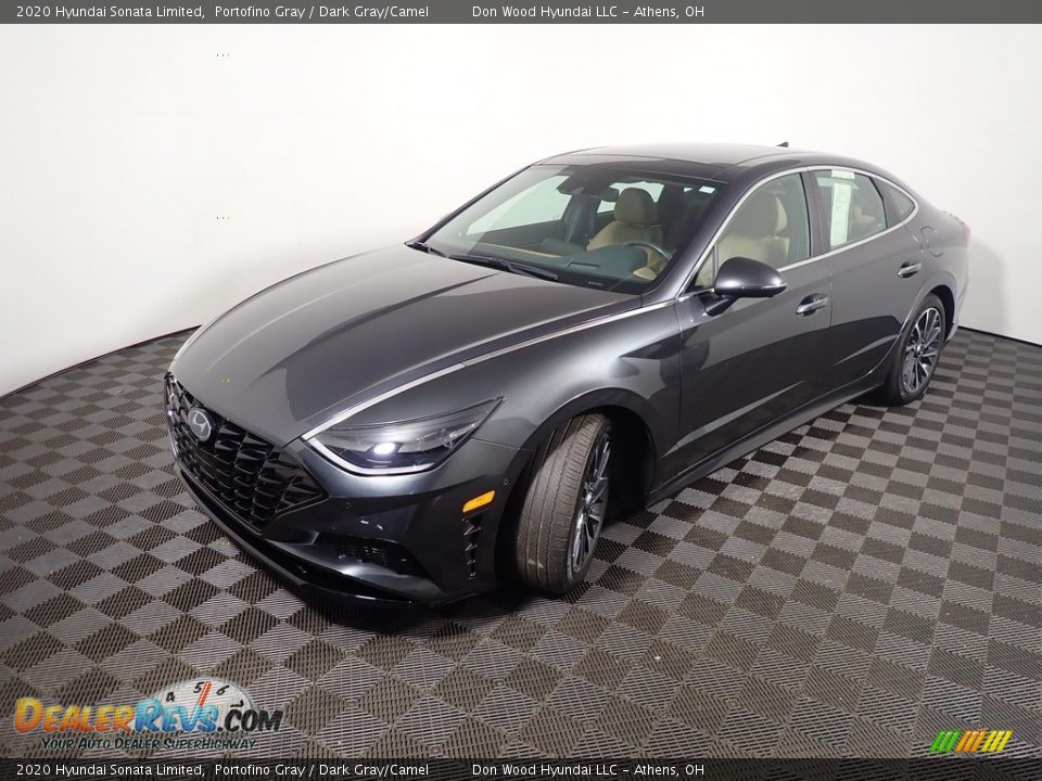 2020 Hyundai Sonata Limited Portofino Gray / Dark Gray/Camel Photo #11