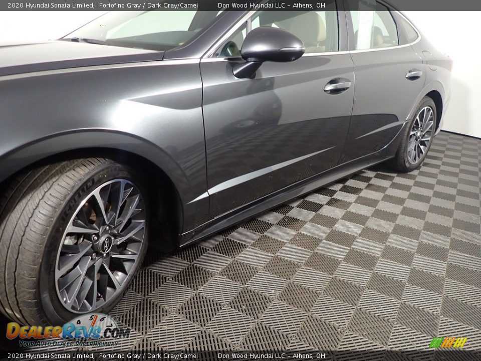 2020 Hyundai Sonata Limited Portofino Gray / Dark Gray/Camel Photo #12