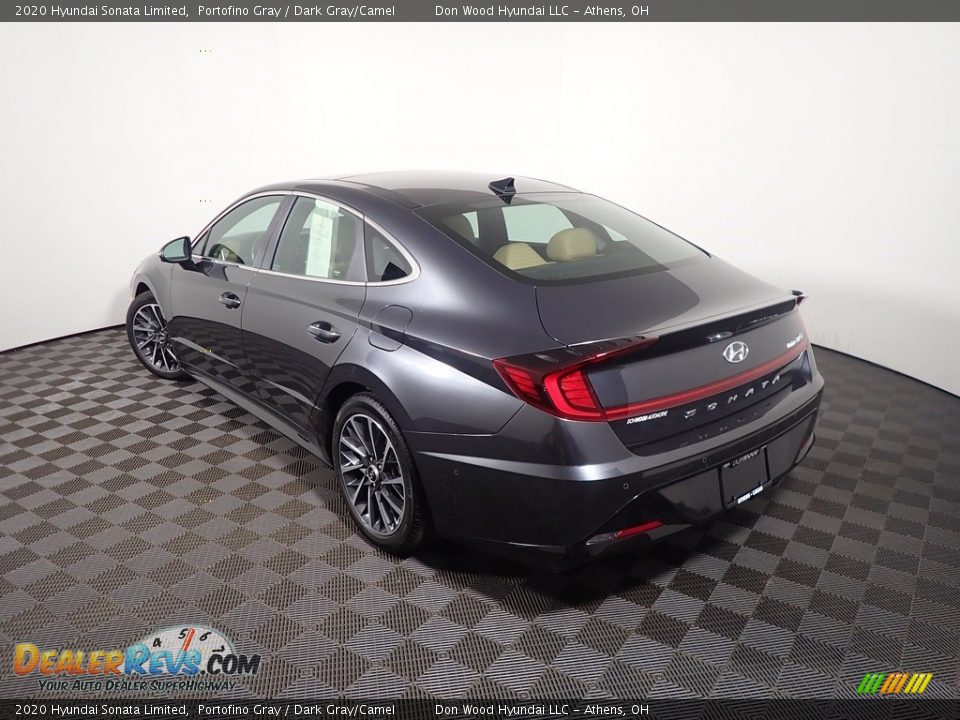 2020 Hyundai Sonata Limited Portofino Gray / Dark Gray/Camel Photo #14
