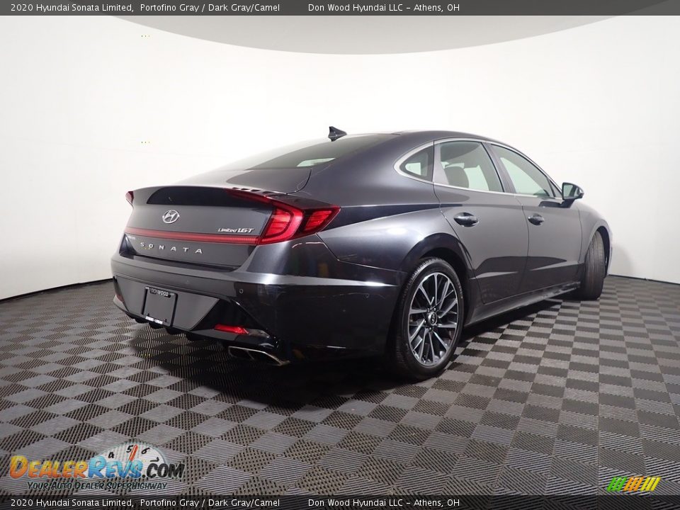 2020 Hyundai Sonata Limited Portofino Gray / Dark Gray/Camel Photo #18