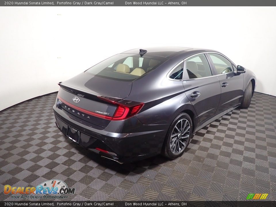 2020 Hyundai Sonata Limited Portofino Gray / Dark Gray/Camel Photo #19