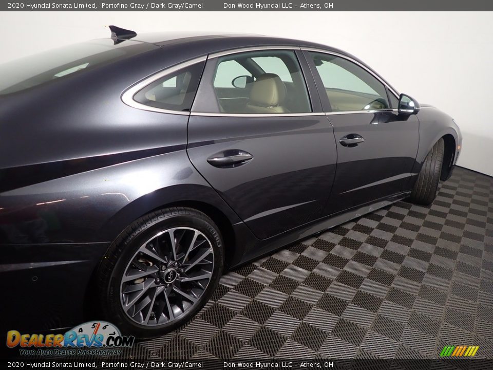 2020 Hyundai Sonata Limited Portofino Gray / Dark Gray/Camel Photo #21