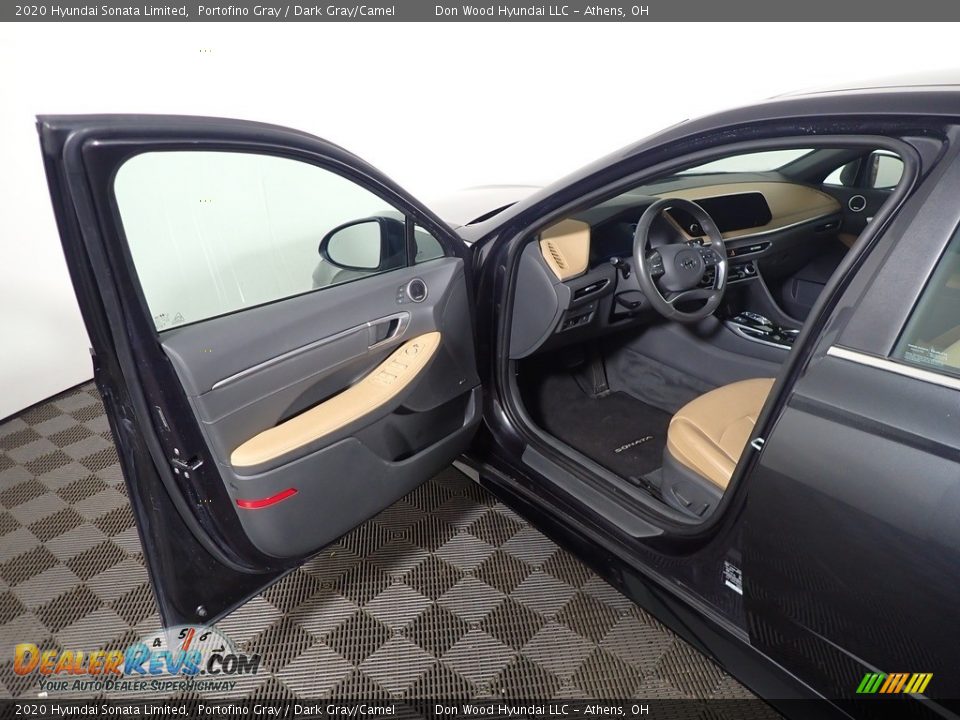 2020 Hyundai Sonata Limited Portofino Gray / Dark Gray/Camel Photo #22