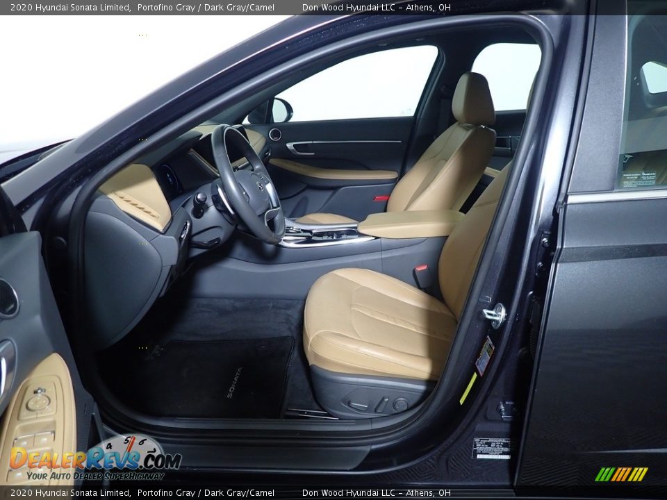 2020 Hyundai Sonata Limited Portofino Gray / Dark Gray/Camel Photo #24
