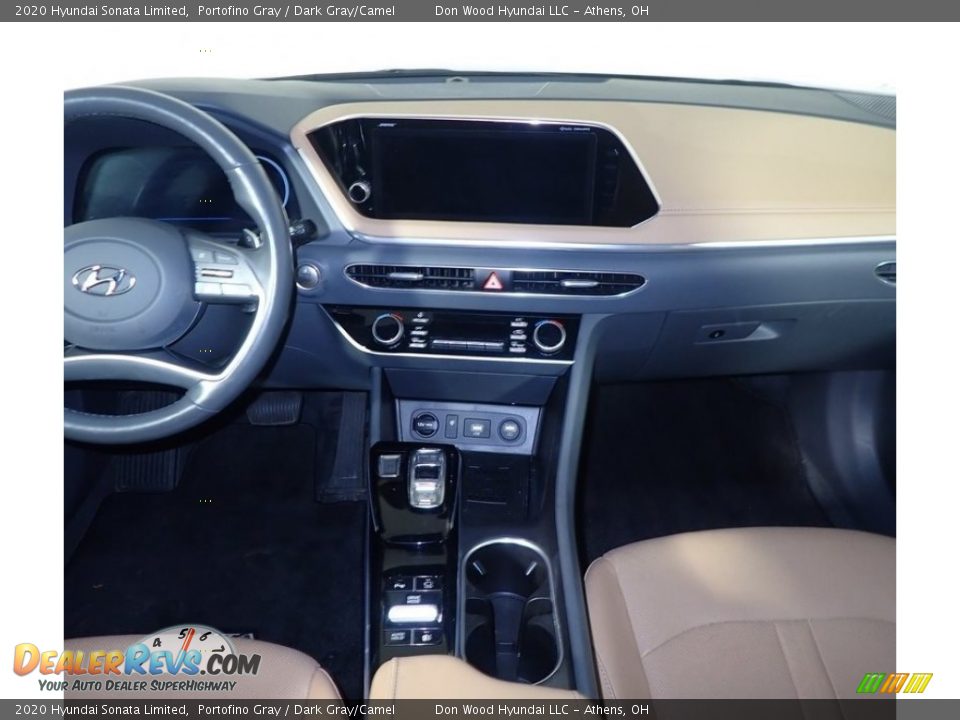 2020 Hyundai Sonata Limited Portofino Gray / Dark Gray/Camel Photo #27
