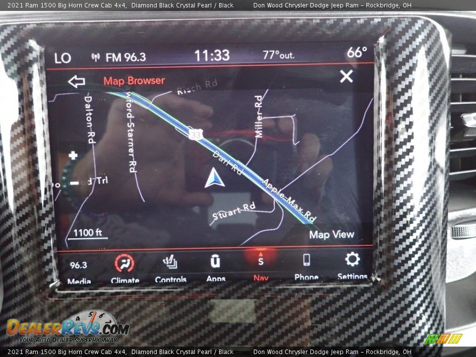 2021 Ram 1500 Big Horn Crew Cab 4x4 Diamond Black Crystal Pearl / Black Photo #5