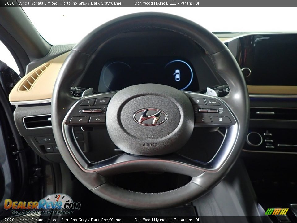 2020 Hyundai Sonata Limited Portofino Gray / Dark Gray/Camel Photo #29
