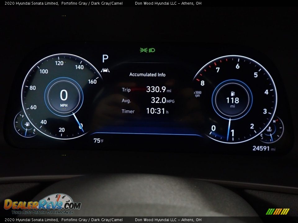 2020 Hyundai Sonata Limited Portofino Gray / Dark Gray/Camel Photo #30