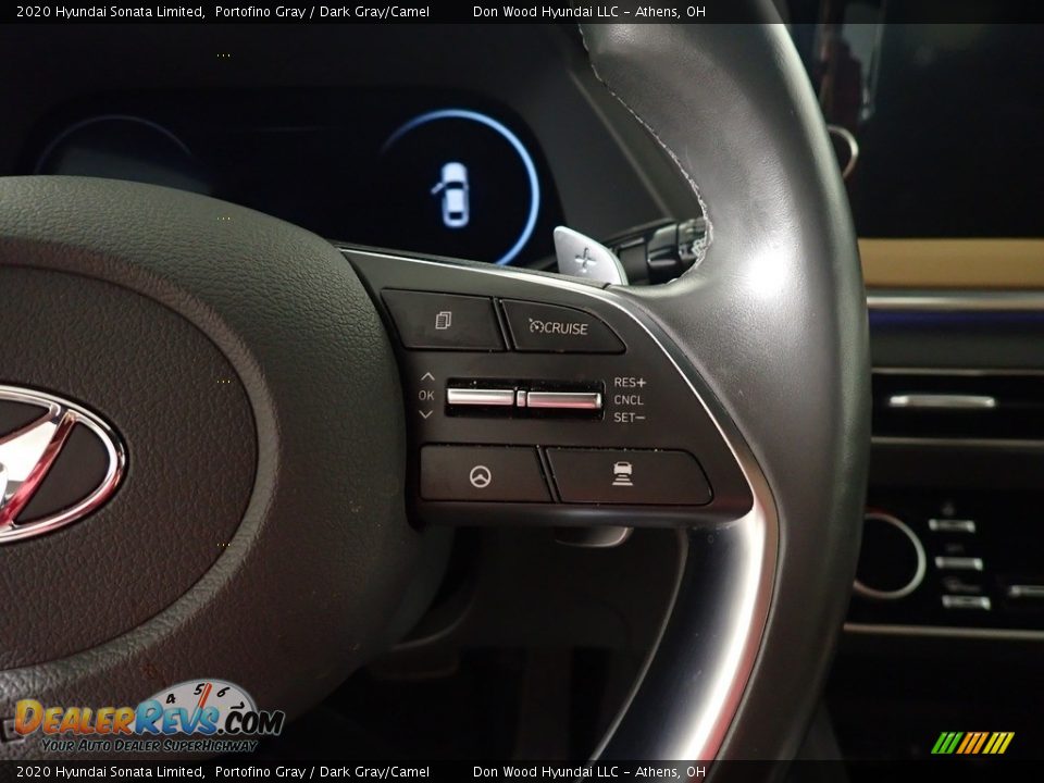 2020 Hyundai Sonata Limited Portofino Gray / Dark Gray/Camel Photo #32