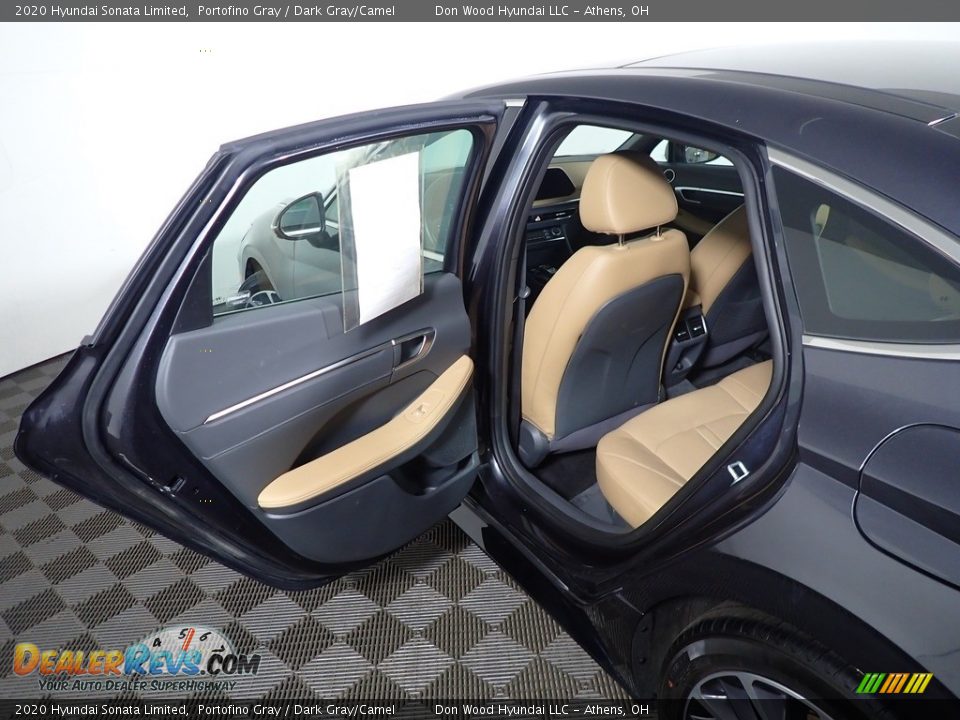 2020 Hyundai Sonata Limited Portofino Gray / Dark Gray/Camel Photo #36