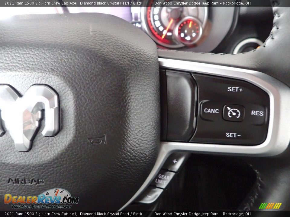 2021 Ram 1500 Big Horn Crew Cab 4x4 Diamond Black Crystal Pearl / Black Photo #18