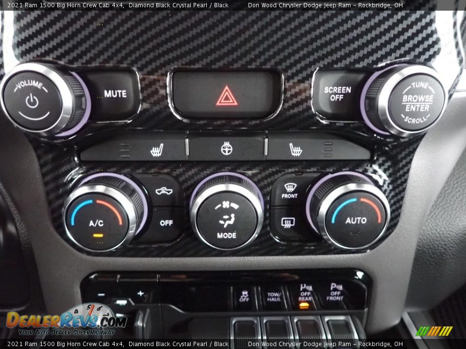 2021 Ram 1500 Big Horn Crew Cab 4x4 Diamond Black Crystal Pearl / Black Photo #20
