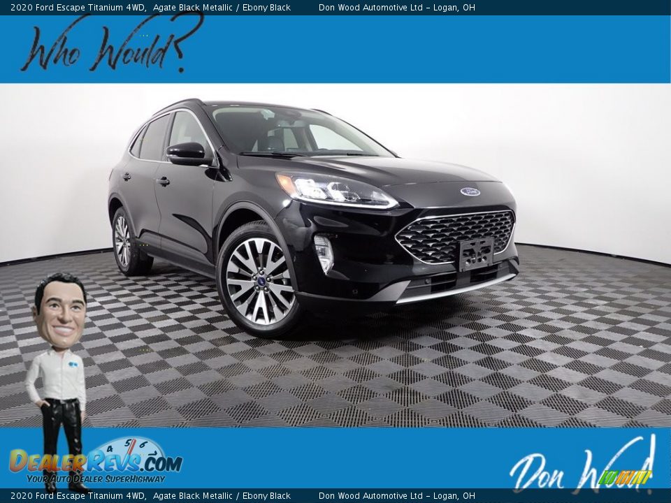 2020 Ford Escape Titanium 4WD Agate Black Metallic / Ebony Black Photo #1