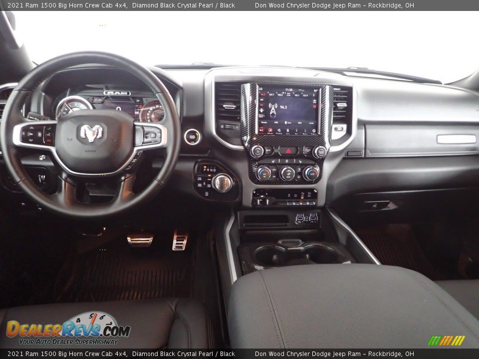 2021 Ram 1500 Big Horn Crew Cab 4x4 Diamond Black Crystal Pearl / Black Photo #27