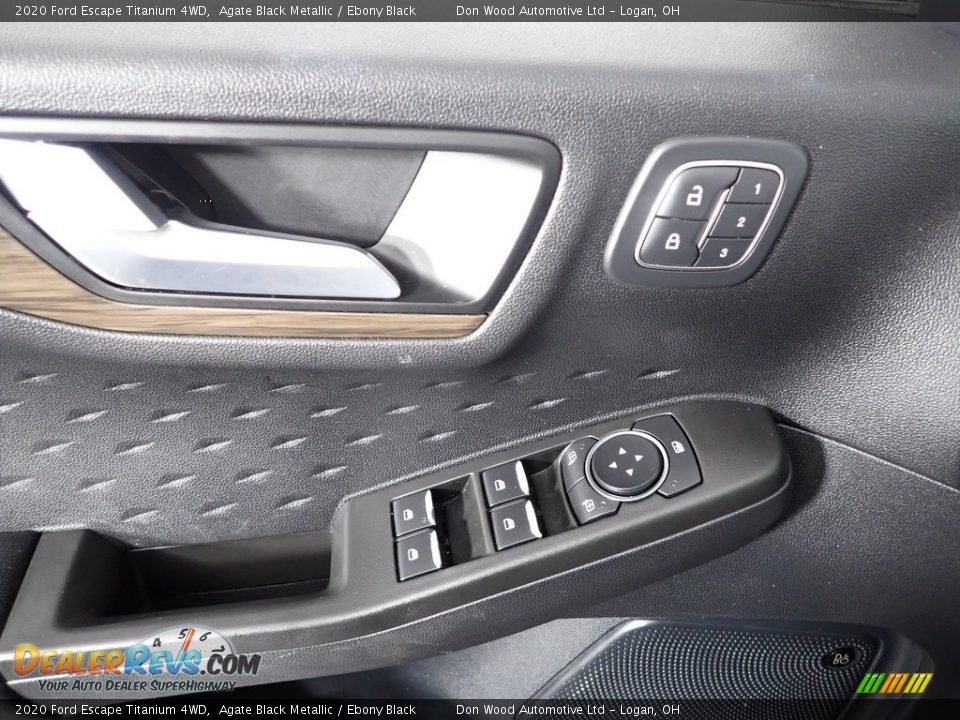 2020 Ford Escape Titanium 4WD Agate Black Metallic / Ebony Black Photo #14