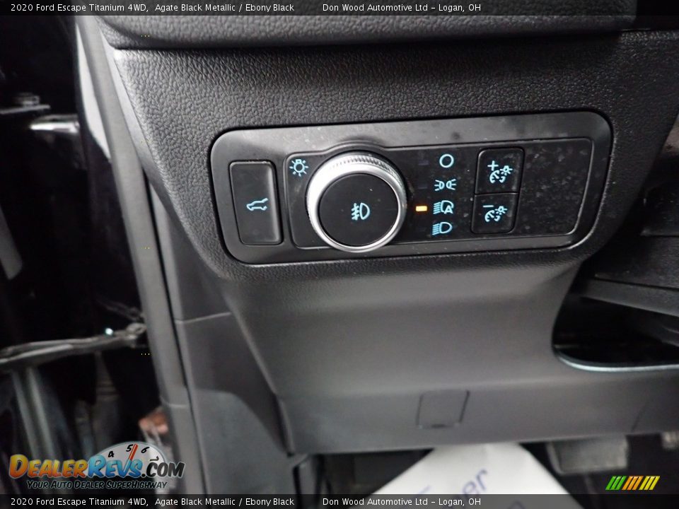 2020 Ford Escape Titanium 4WD Agate Black Metallic / Ebony Black Photo #17