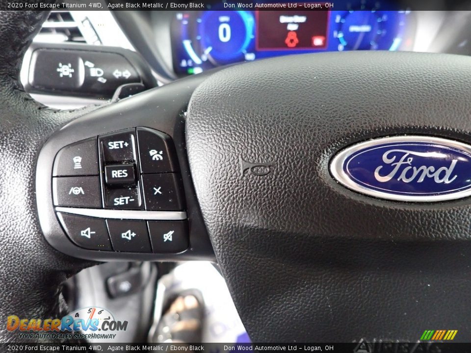 2020 Ford Escape Titanium 4WD Agate Black Metallic / Ebony Black Photo #18