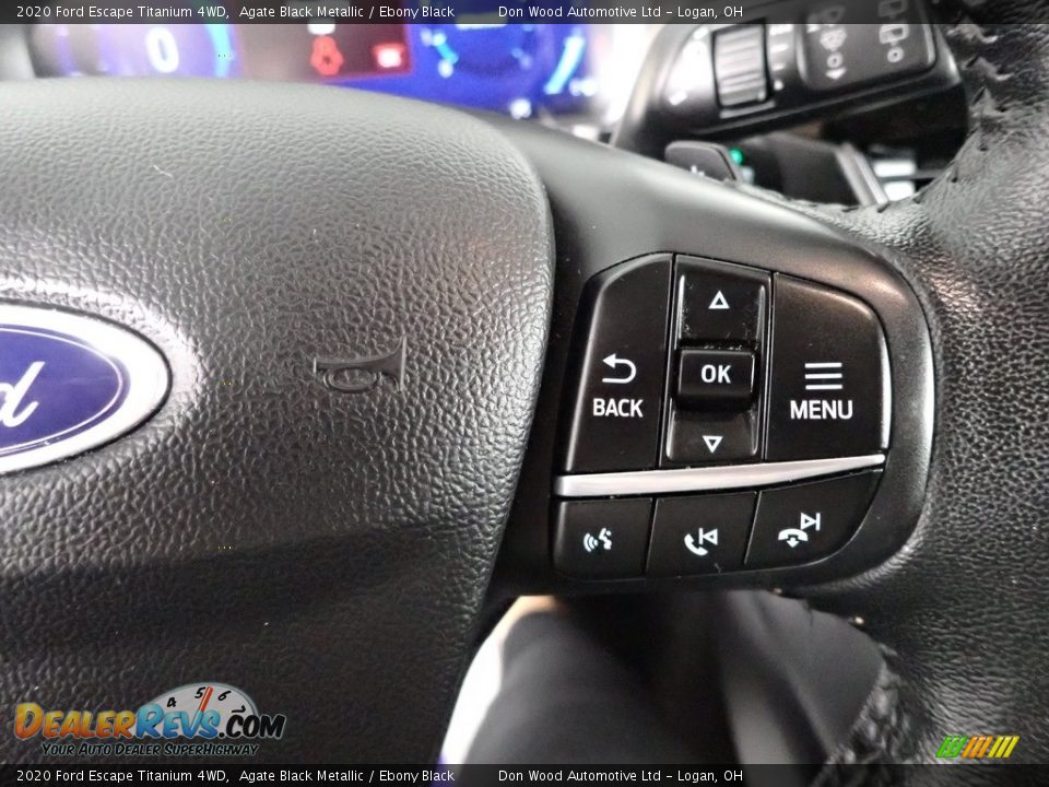 2020 Ford Escape Titanium 4WD Agate Black Metallic / Ebony Black Photo #19