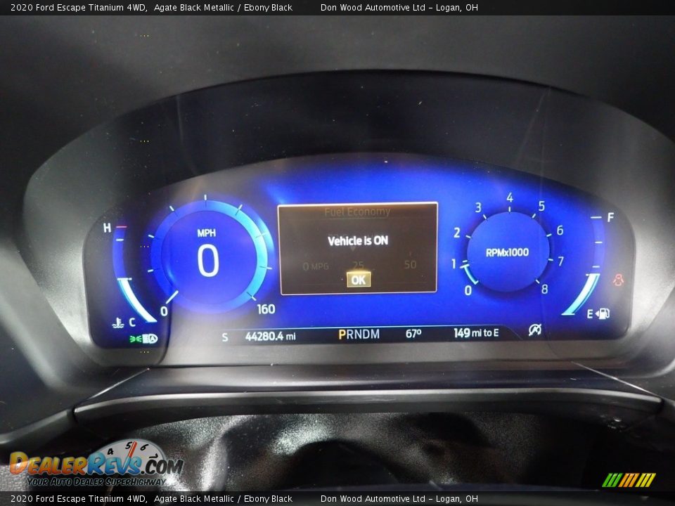2020 Ford Escape Titanium 4WD Agate Black Metallic / Ebony Black Photo #20