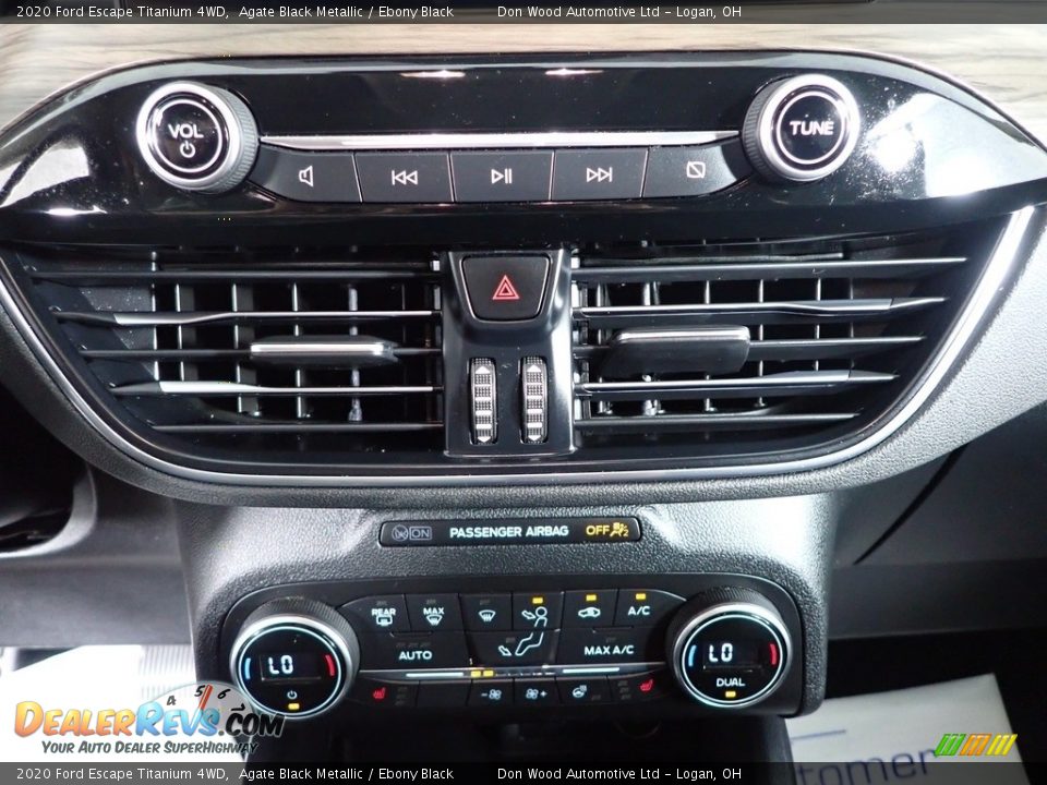 2020 Ford Escape Titanium 4WD Agate Black Metallic / Ebony Black Photo #21