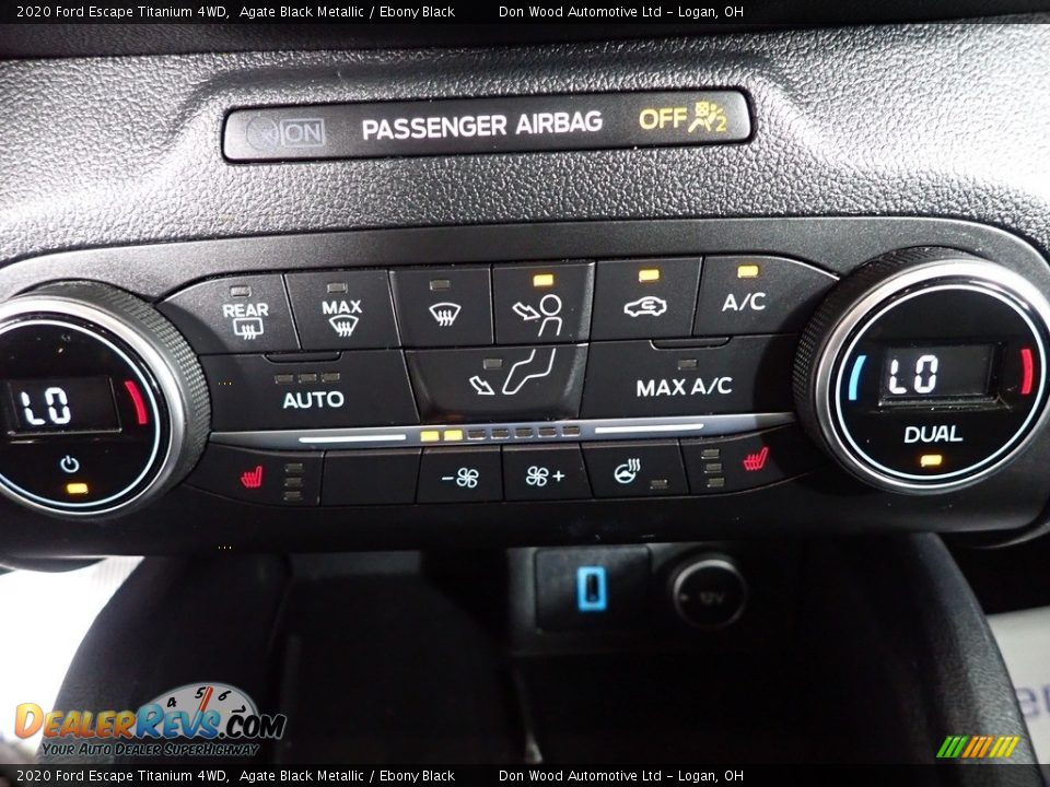 2020 Ford Escape Titanium 4WD Agate Black Metallic / Ebony Black Photo #22