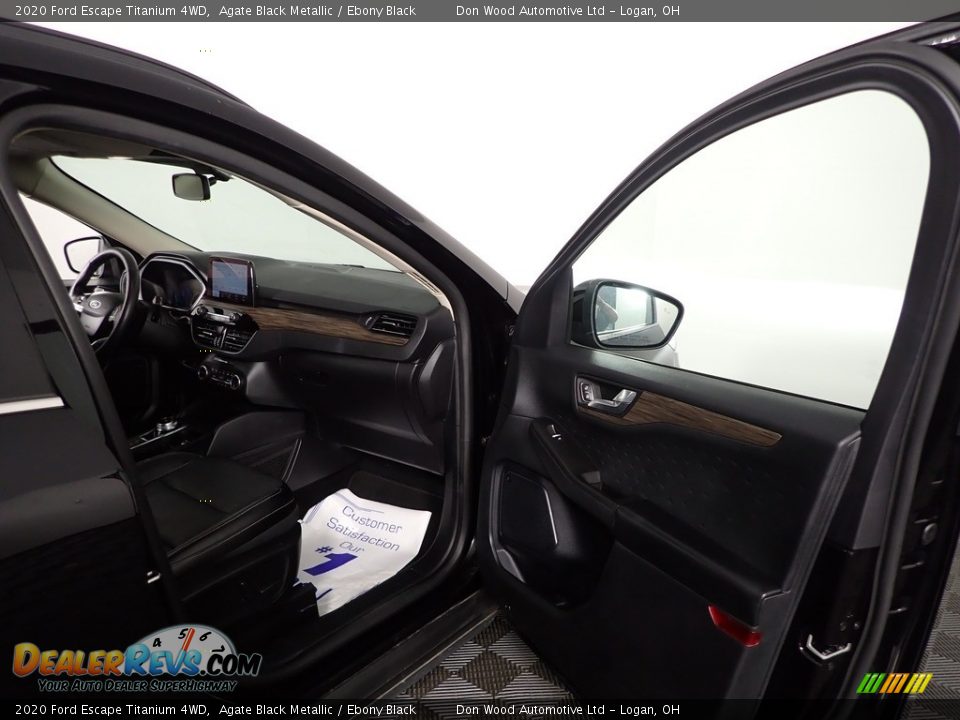 2020 Ford Escape Titanium 4WD Agate Black Metallic / Ebony Black Photo #28