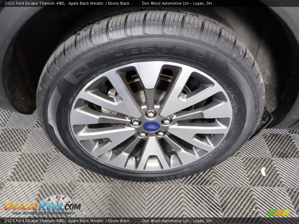 2020 Ford Escape Titanium 4WD Agate Black Metallic / Ebony Black Photo #32