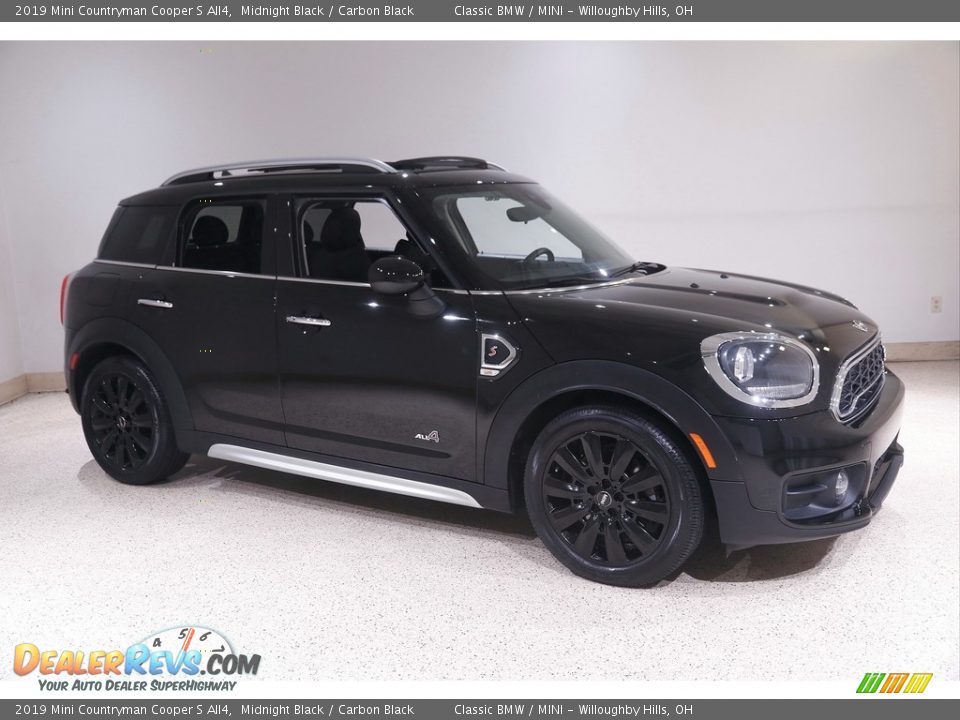 2019 Mini Countryman Cooper S All4 Midnight Black / Carbon Black Photo #1
