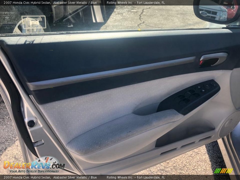 2007 Honda Civic Hybrid Sedan Alabaster Silver Metallic / Blue Photo #8