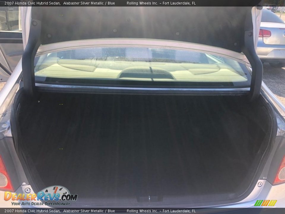 2007 Honda Civic Hybrid Sedan Alabaster Silver Metallic / Blue Photo #9