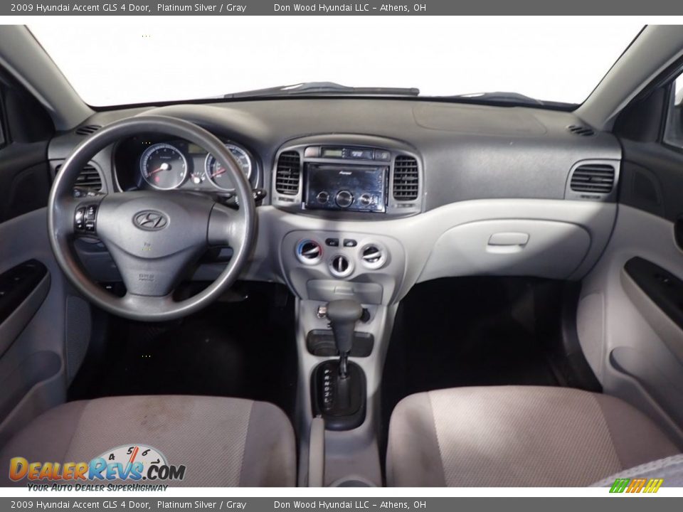 2009 Hyundai Accent GLS 4 Door Platinum Silver / Gray Photo #15