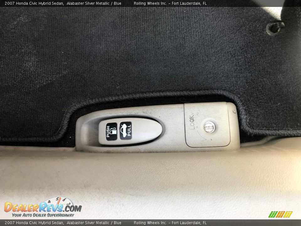 2007 Honda Civic Hybrid Sedan Alabaster Silver Metallic / Blue Photo #17