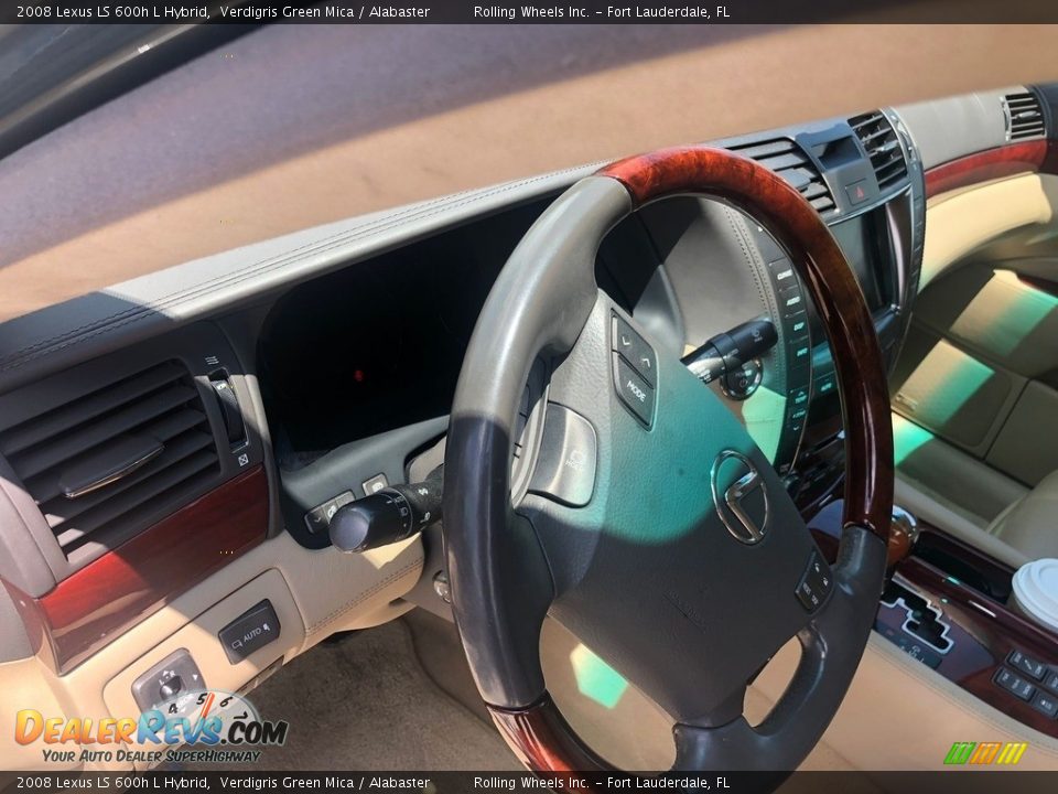 2008 Lexus LS 600h L Hybrid Verdigris Green Mica / Alabaster Photo #10