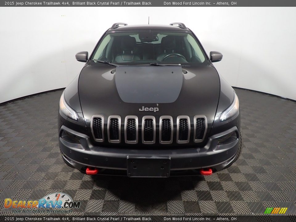 2015 Jeep Cherokee Trailhawk 4x4 Brilliant Black Crystal Pearl / Trailhawk Black Photo #5
